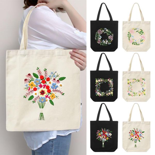 

other arts and crafts embroidery kit with pattern canvas tote bag supplies diy needlepoint kits for adults needle thread