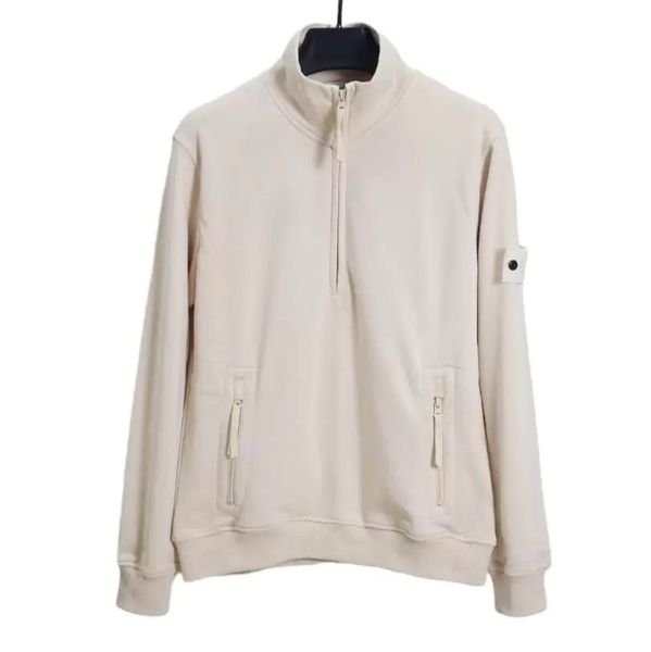 

designer stone man 1sland jackets mens coat badge embroidery hoodies sweatshirt windbreaker nylon jacket zipper cardigan island c7oz#, Black