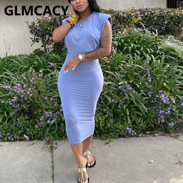 

padded sleeveless casual slim bodycon maxi dress 210702, Black;gray