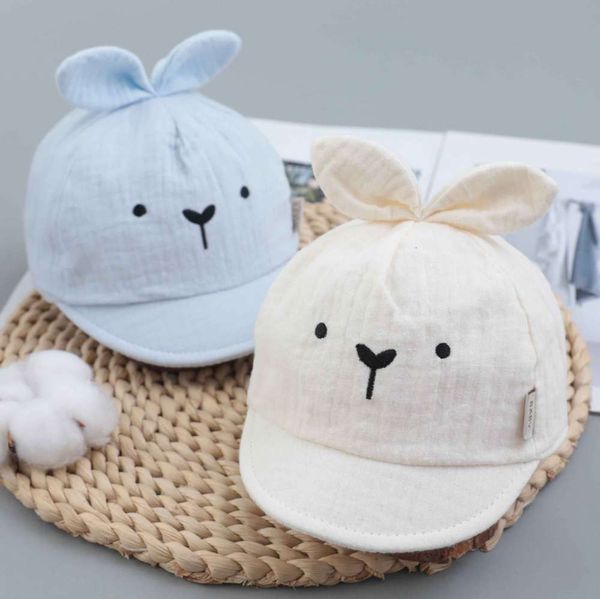 

baby hat spring and autumn children's cap born cute super thin soft brim summer sunscreen hat, Yellow