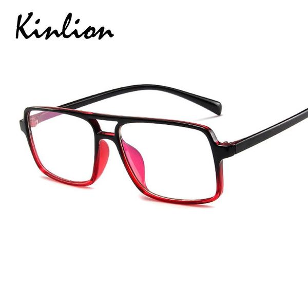 

fashion sunglasses frames kinlion retro square eyeglasses frame women classic mens eyewear optical glasses vintage double brige eye, Black