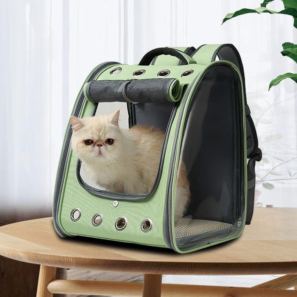 

cat costumes pet backpack full transparent pvc large capacity bag small breathable space supplies for