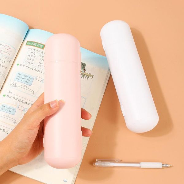 

storage bags 2-layer pencil case with writing board simple hard large capacity makeup brush pen box organizer for students c66