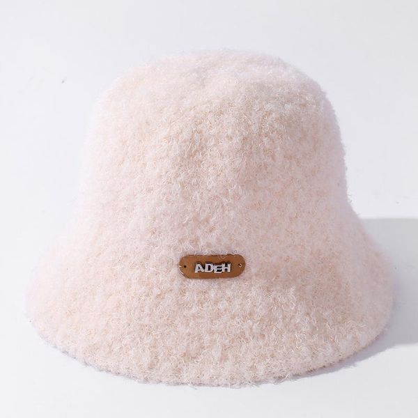 

wide brim hats yqyxcy winter for women bucket hat korean thick warm fisherman cap female gorro solid color casual, Blue;gray