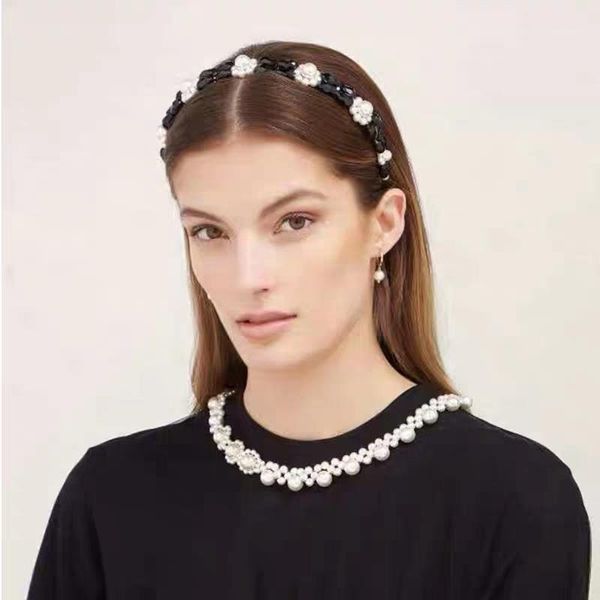 

mism 1pc rhinestone hair hoop for women/girls headbands shining imitation pearls band accessories fashion party1