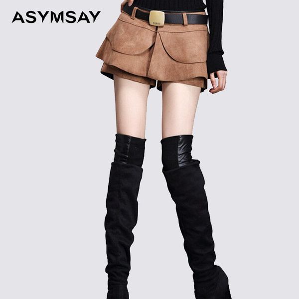 

women's lotus leaf stitching wave shorts ruffle hem skirt flounced women lady girl 4 colors, White;black