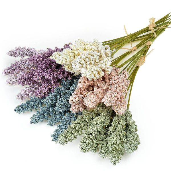 

6pcs/bunch of artificial vanilla spike branch diy wreath bridal bouquet valentine's day gift home decoration accessories decorative flo