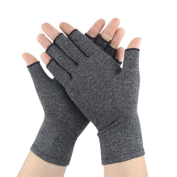 

cycling gloves motorcycle compression arthritis premium arthritic joint pain relief hand therapy half fingers, Black