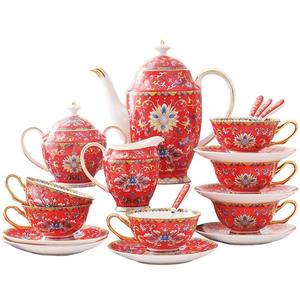 

cups & saucers nordic bone china coffee vintage special luxury gift cup handmade charm personalised fancy kawy home decor oe50bd