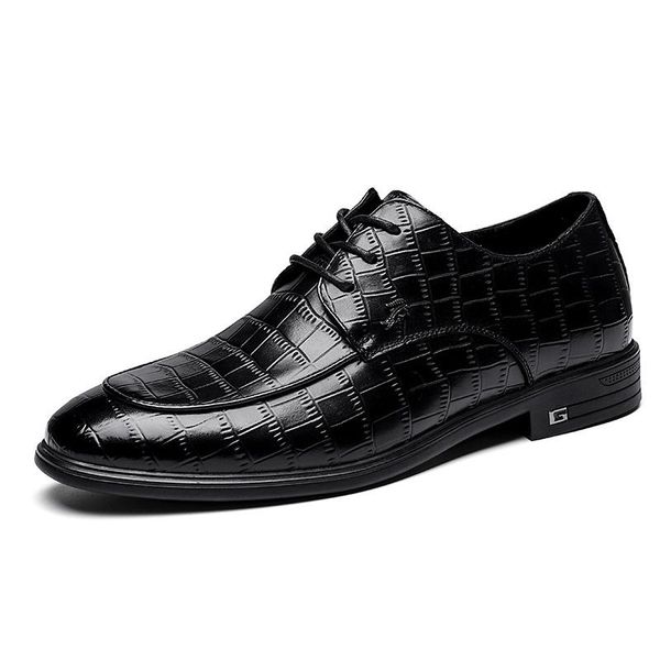 

dress shoes hand stitching leather loafers for men casual 2021 breathable mens genuine men's large size, Black