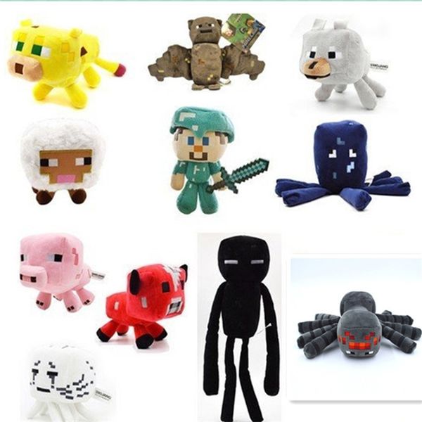 

my world plush toy skeleton stie pink pig tiger cat zombie squid game doll