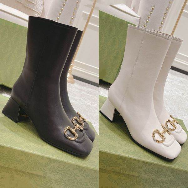 

2021 winter fashion g womens shoes boots high heels designer luxury zipper leather rois bee chelsea diamond ankle martin nylon motorcycle co, Black
