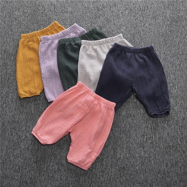 

casual cotton linen newborn baby shorts summer kids clothes boys solid color childrens clothing 1 3 years outfits, Black