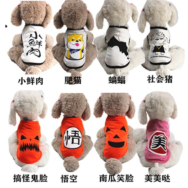 

cartoon pet vt thin breathable small dog teddy cat cloth