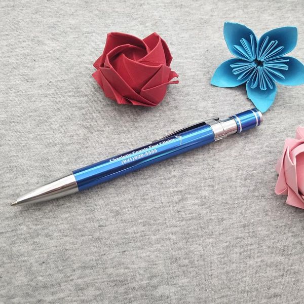

ballpoint pens 1pc custom with your name text personalized birthday gift for students pen pouch, Blue;orange