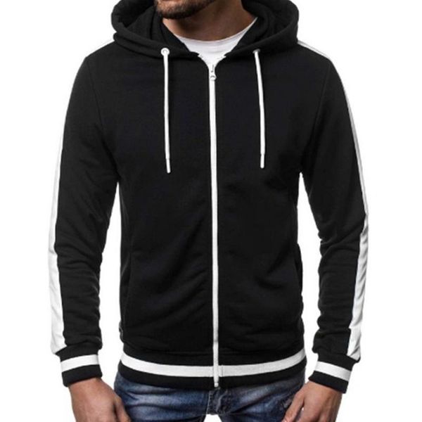 

men's jackets cofekate jacket for men plus size zipper coats warm hoody sweatshirt sleeve white patchwork hip hop streetwear winter, Black;brown