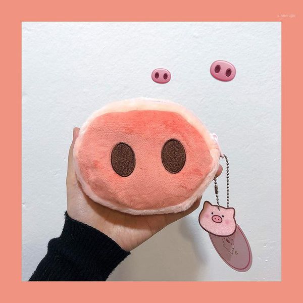 

ladies wallet cartoon plush coin purse student cute mini women, White