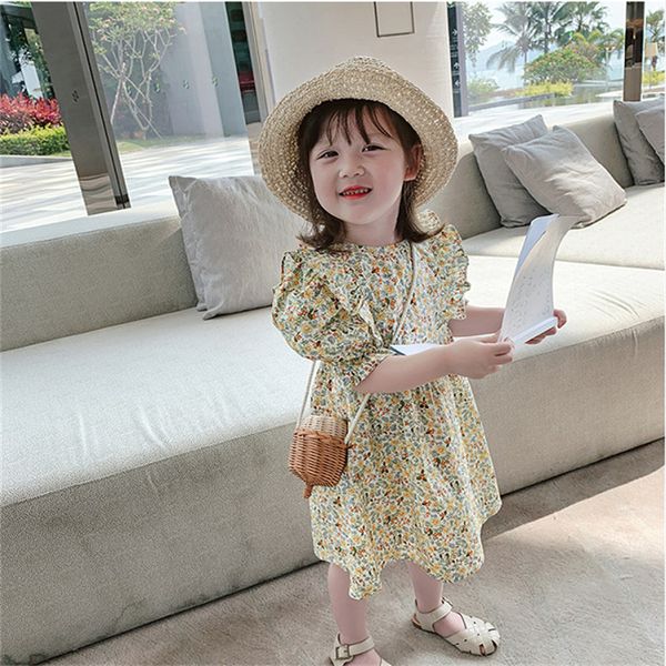 

girl dress kids babyÂ clothes 2022 yellow spring summerÂ toddler party evening uniform dressesÂ gift cotton children clothing, Red;yellow