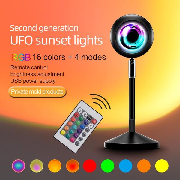 

strings rgb colorful sunset romantic night light 360Â° rotating floor stand projection lamp wide light-emitting area