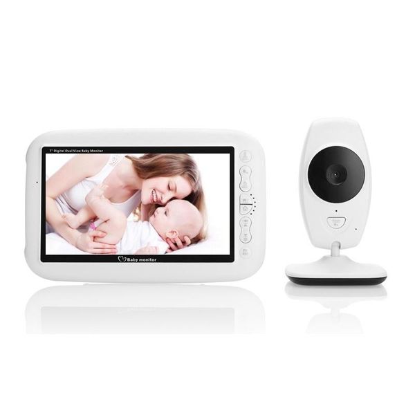 

babykam baby phone camera nanny 7.0 inch ir night light vision intercom lullaby temperature sensor audio monitor monitors