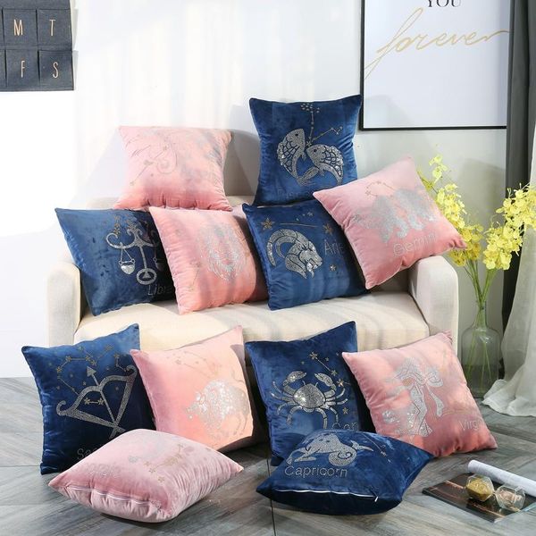 

cushion/decorative pillow 12 constellations diamond inlaid sofa throw cover 45x45cm home el decorative cases super soft cushion
