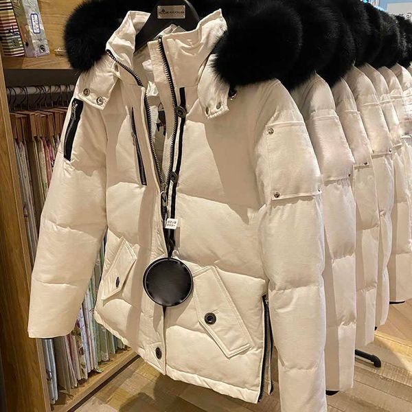 

2022 fashmen winter jacket down jacket windbreaker thick warm hooded fashion mens winter coats white duck puffer jackets, Black