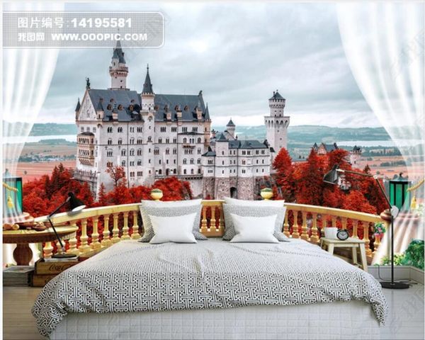 

wallpapers po wallpaper 3 d custom mural european castle architectural scenery home decor living room for walls in rolls