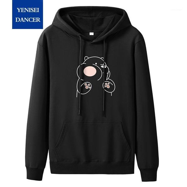 

men's hoodies & sweatshirts 2021 brand hooded sweatshirt printed 100% cotton, Black