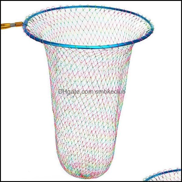

sports & outdoorslawaia dip net head fishing copy nets color mtifilament mesh pocket aluminum alloy ring hand nylon landing aessories drop d