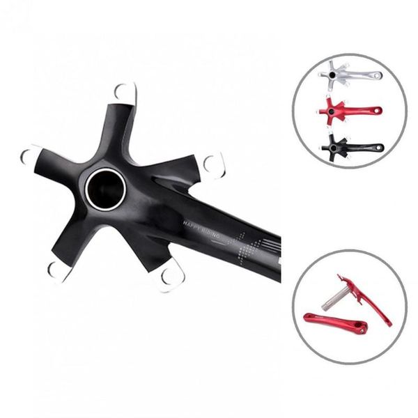 

bike heels & chainwheels 3 colors 1 set unique wear-resistant stable bicycle crankset aluminium alloy folding crank anodized for