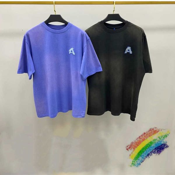 

men's t-shirts tie dye purple blue ader error t shirt men women 1:1 t-shirt embroidery adererror tee slightly ovesize, White;black