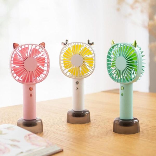 

electric fans mini portable office worker cute little fan usb cartoon hair dryer glowing summer student charging