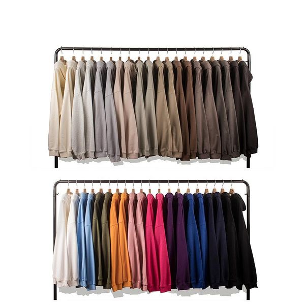 

men's hoodies & sweatshirts 2021 fall/winter earth color loose heavy thick hoodle streewear clothing pure cotton plus size hooded sweat, Black