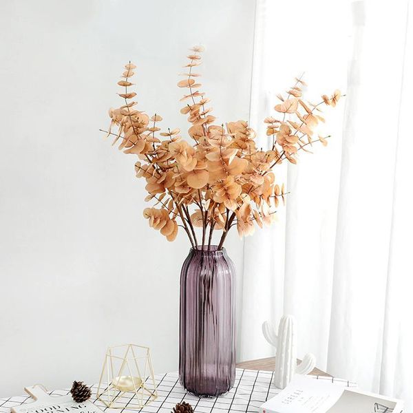 

decorative flowers & wreaths artificial flower, 88cm long, single bunch of eucalyptus leaves, party, el lobby, background wall,