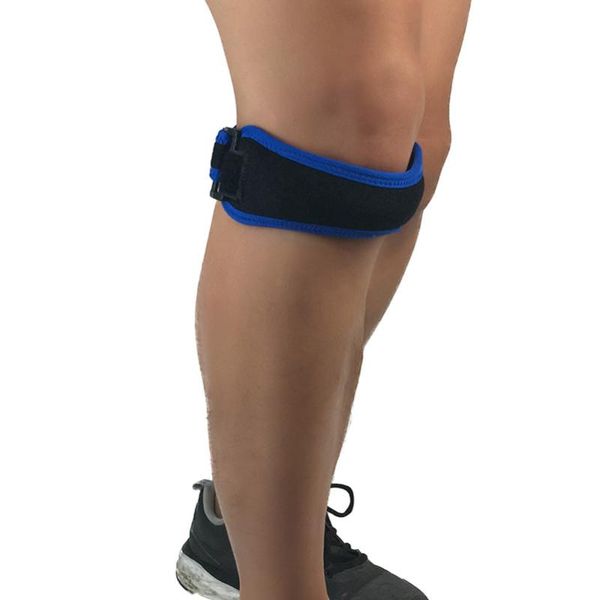 

elbow & knee pads 1pcs adjustable patella belt support brace sport safety elastic bandage tendon strap jumper gym, Black;gray