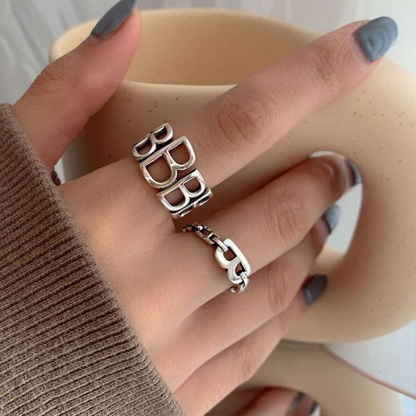 

personalized b-letter ring design for women, Black