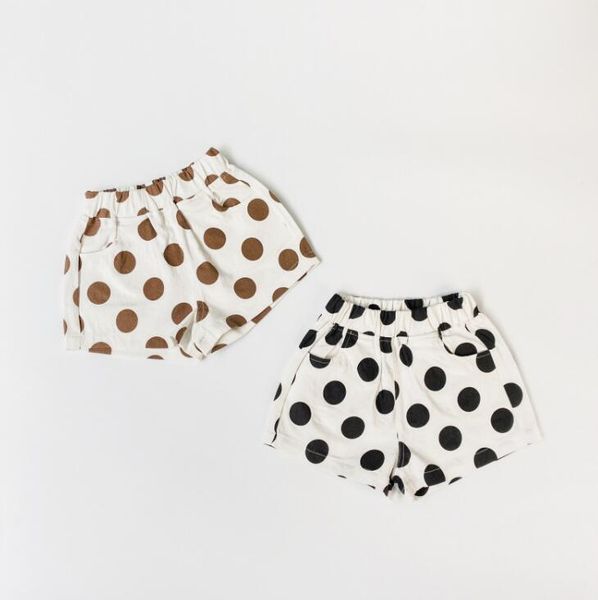 

girls dots shorts spring cotton fashion 1-7 years yt887, Black