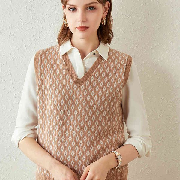 

sweaters 2021 knitted cashmere tank women spring autumn winter waistcoats pullovers sweater jacket sleeveless vests coat female, White;black
