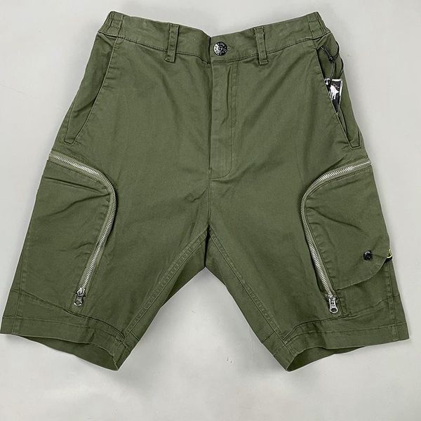 

men's shorts summer multifunctional tooling style five-point pants, White;black