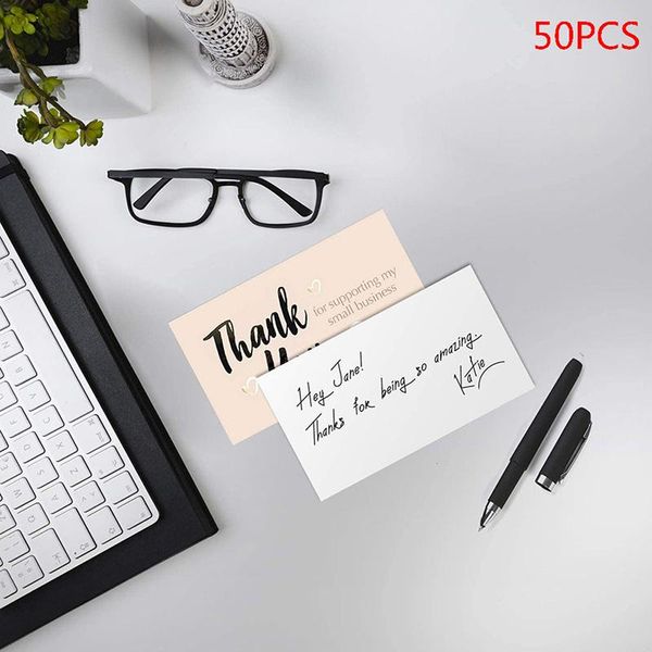 

greeting cards 50pcs thank you for supporting my small business card thanks