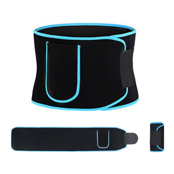 

waist trimmer adjustable sweat trainer sport support belt anti-slip fitness strap for men women weight loss, Black;gray