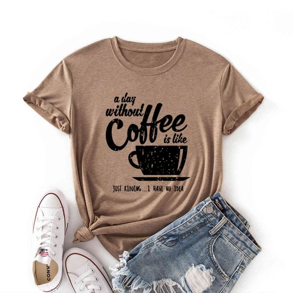 

women's printed coffee cup, round neck short sve cotton t-shirt, women's t-shirt, White