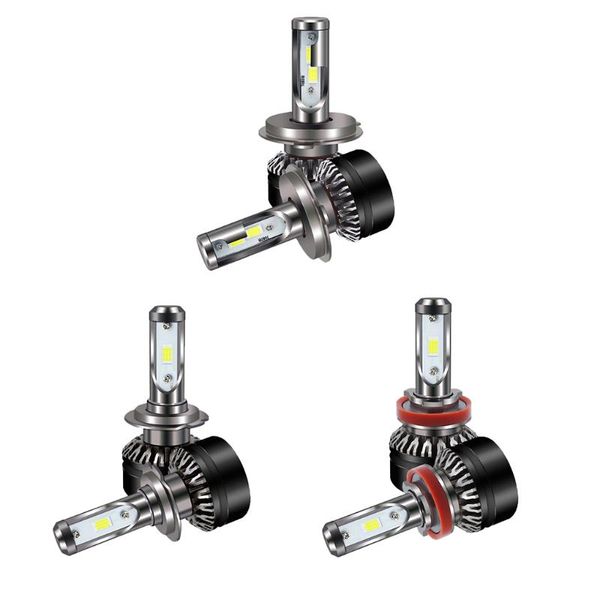 

pair d6 h4/h7/h11 car led headlight bulbs replacement kit 60w 10000lm 6000k switching truck light headlights