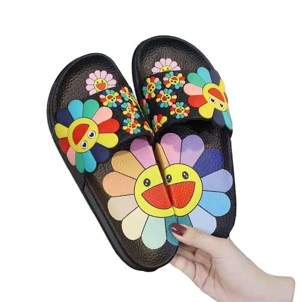 

pretty women sweet slippers home bath shoes flat heels, Black