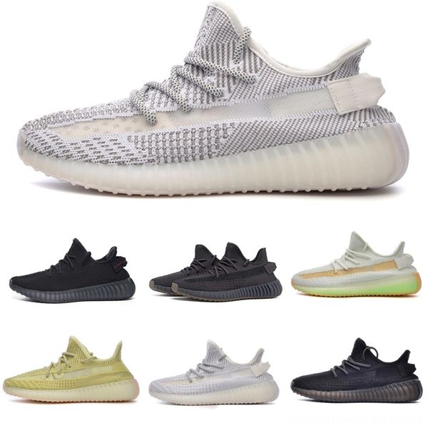 

u6qaz designer kanye west clay static reflective gid glow in the dark mens running hyperspace350 shoes true form women men sport, Black