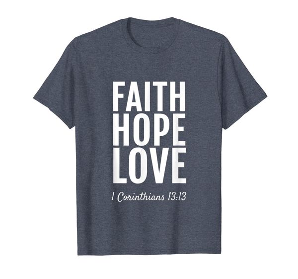 

1 corinthians 13:13 t-shirt faith hope love christian tshirt, White;black