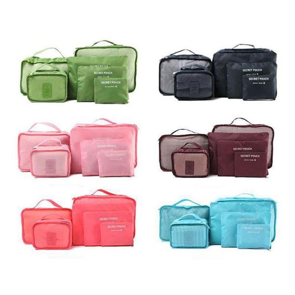 

pcs travel bag fashion clothes storage bags packing cube traveling home clothing organizer set