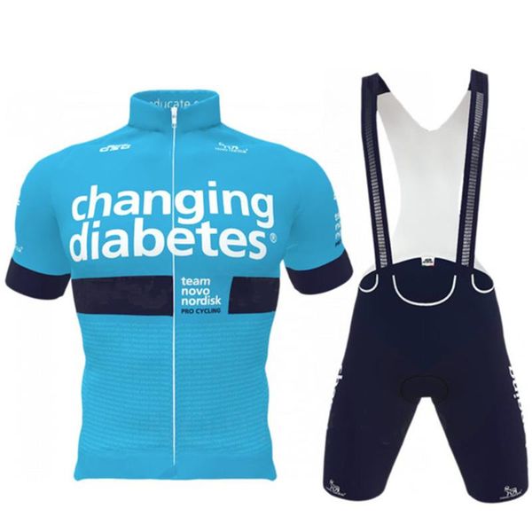 

team novo nordisk summer cycling jersey suit bike clothing men outdoor gel bib short sleeve sportswear maillot hombre racing sets, Black;blue