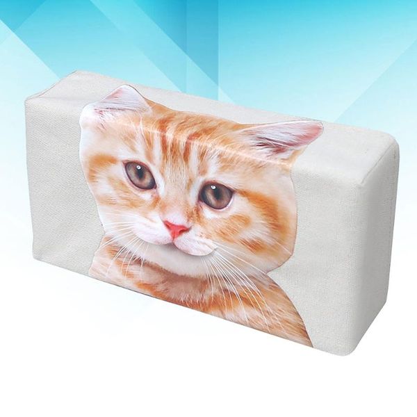 

tissue boxes & napkins 1pc holder reusable cat pattern lightweight practical paper container for home car office