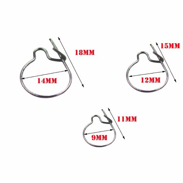 

100pcs fishing maggot clips bass swivels carp bait hooks